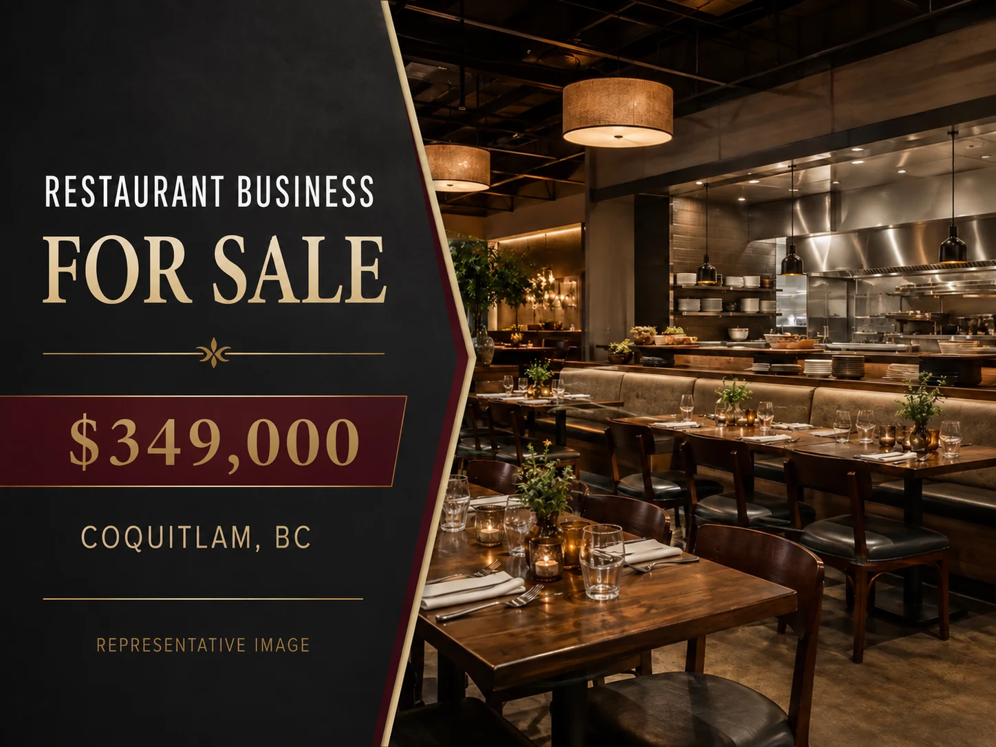 Representative marketing cover for a Coquitlam restaurant opportunity shared by Harry Khosa