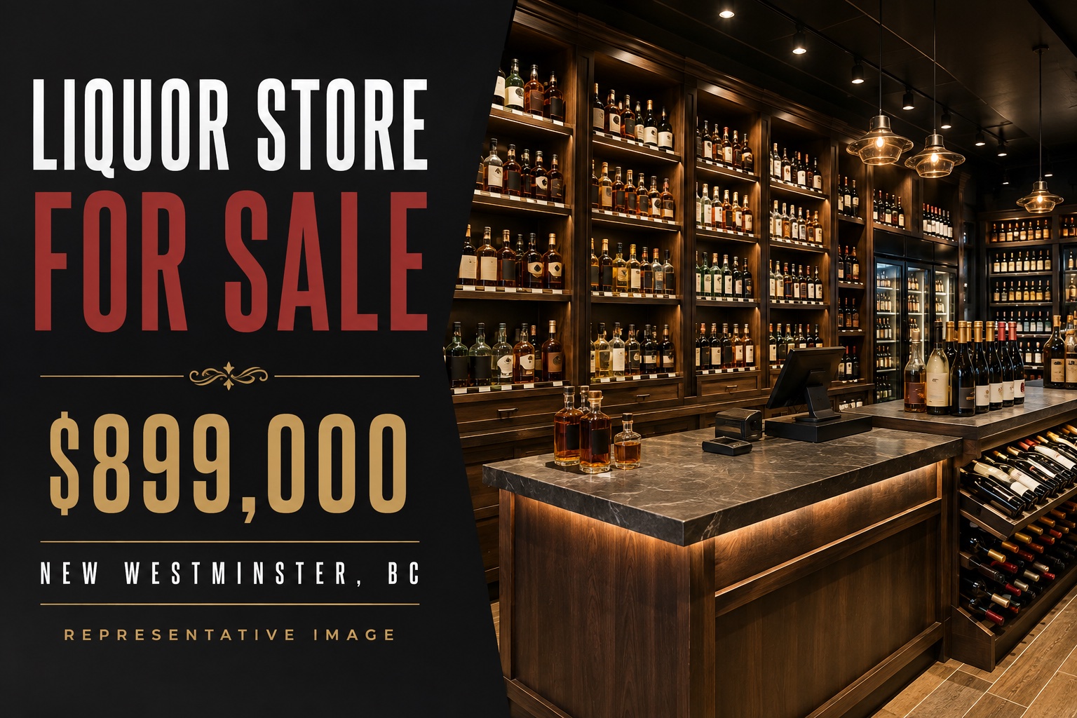 Representative marketing cover for the Queensborough liquor store listing