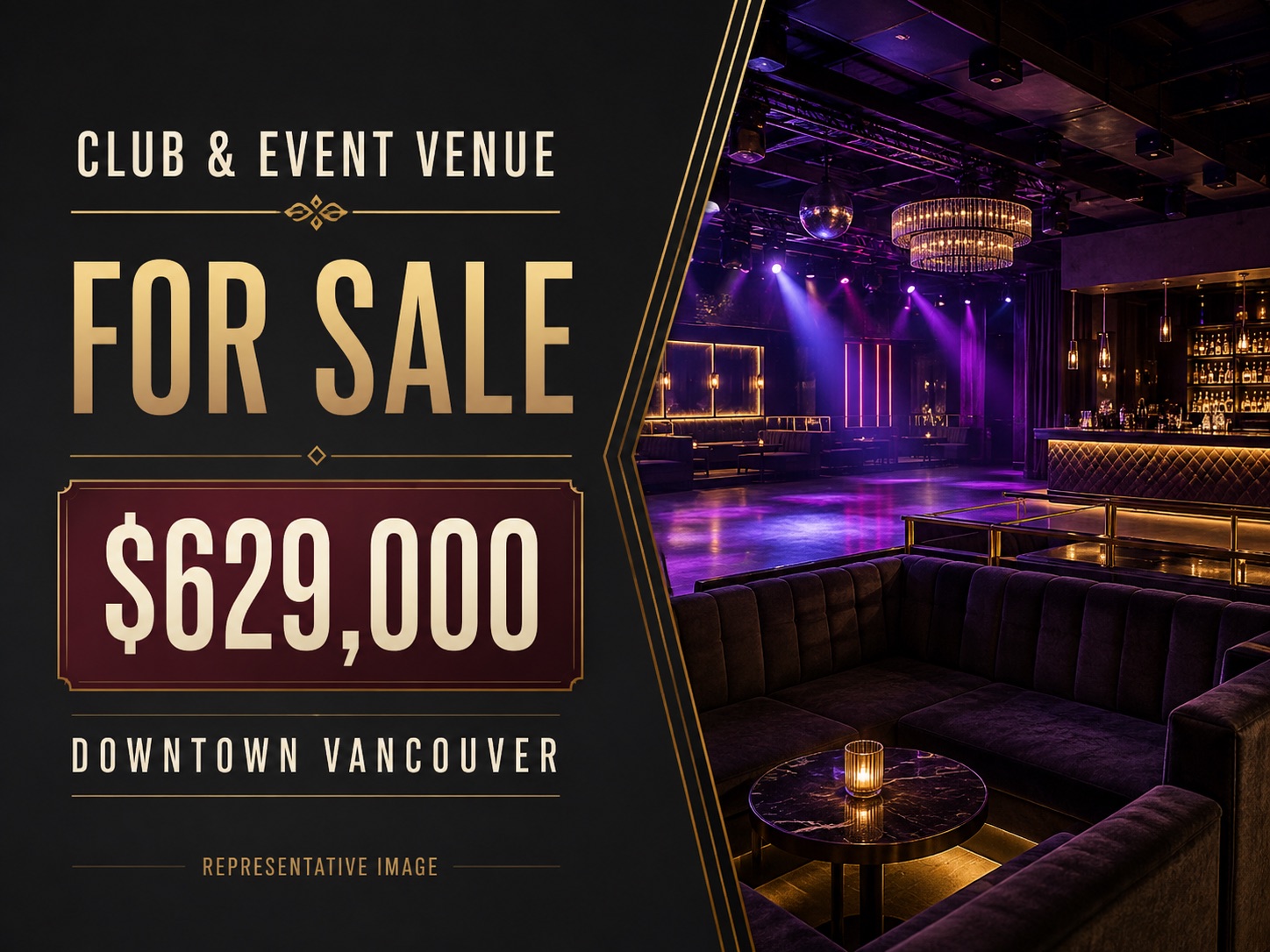 Representative marketing cover for the Downtown Vancouver nightclub and event venue listing